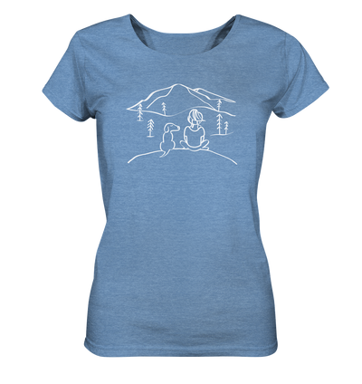 Aussicht mit meinem Hund - Ladies Organic Shirt Meliert