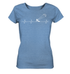 Herzschlag Kitesurfen - Ladies Organic Shirt Meliert