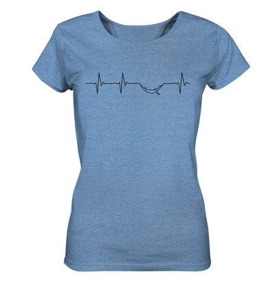 Herzschlag Hängematte - Ladies Organic Shirt Meliert