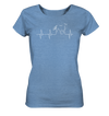 Herzschlag Pferd - Ladies Organic Shirt Meliert