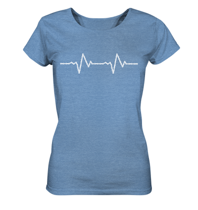 Herzschlag Fahrradkette - Ladies Organic Shirt Meliert