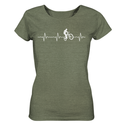 Herzschlag Mountainbike - Ladies Organic Shirt Meliert
