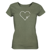 Hundeliebe - Ladies Organic Shirt Meliert - Wunschtext