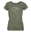 Bergliebe - Ladies Organic Shirt Meliert - Wunschtext