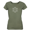 Schneeflocken Mandala - Ladies Organic Shirt Meliert