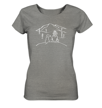 Aussicht mit meinem Hund - Ladies Organic Shirt Meliert