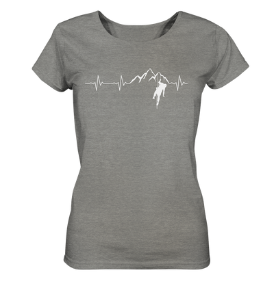 Herzschlag Klettern - Ladies Organic Shirt Meliert