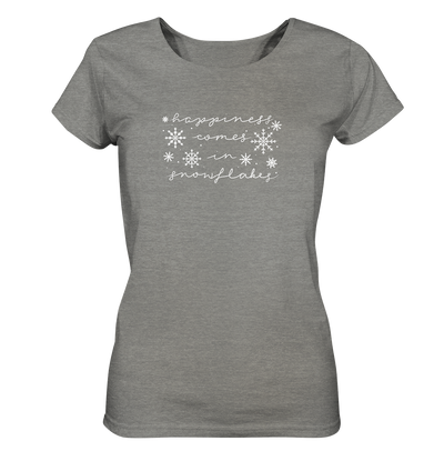 Happiness comes in Snowflakes - Ladies Organic Shirt Meliert