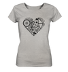 Mountainbike Herz - Ladies Organic Shirt Meliert