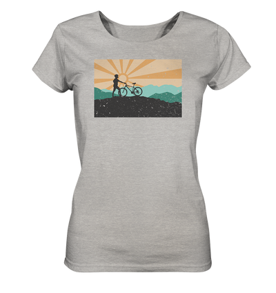 Aussicht mit meinem Mountainbike - Ladies Organic Shirt Meliert