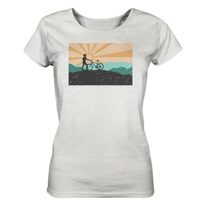 Aussicht mit meinem Mountainbike - Ladies Organic Shirt Meliert