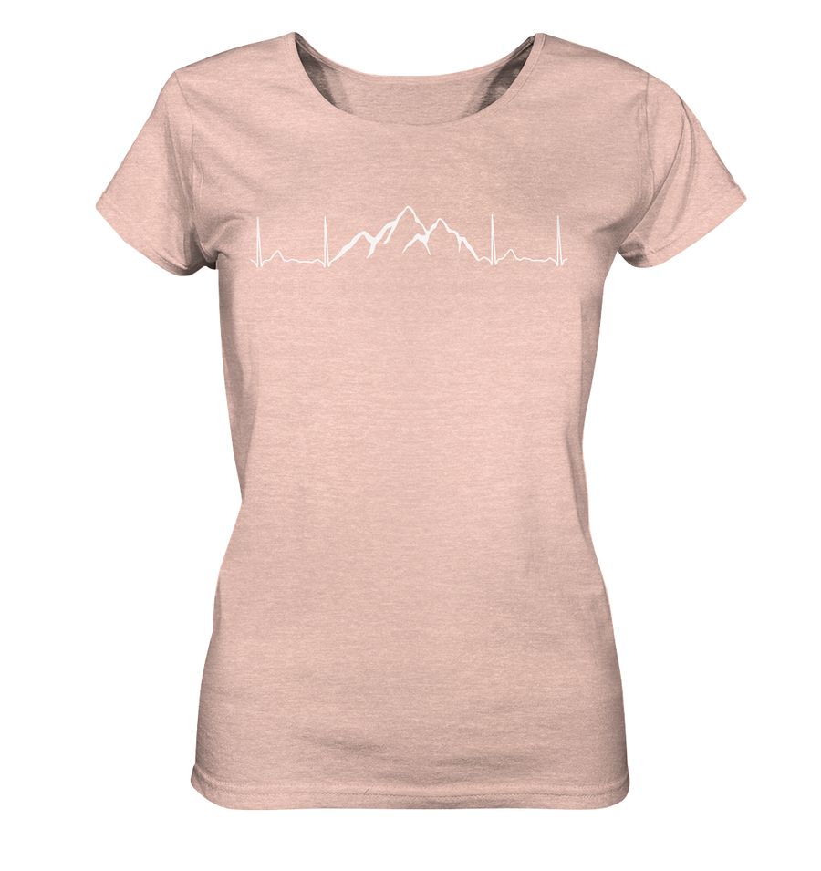 Herzschlag Berge Docproofed - Ladies Organic Shirt Meliert - Sale