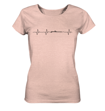 Herzschlag Rudern - Ladies Organic Shirt Meliert