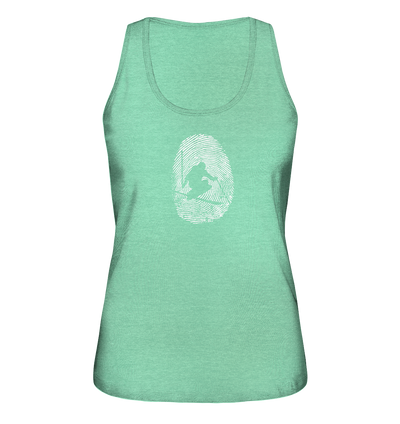 Fingerabdruck Skifahren - Ladies Organic Tank Top