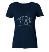 Aussicht genießen - Ladies Organic V-Neck Shirt