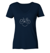 Just Smile - Trekking Fahrrad - Ladies Organic V-Neck Shirt