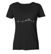Herzschlag Klettern - Ladies Organic V-Neck Shirt