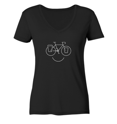 Just Smile - Trekking Fahrrad - Ladies Organic V-Neck Shirt