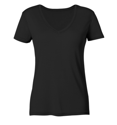 Focus On The Good Things In Life - Ladies Organic V-Neck Shirt