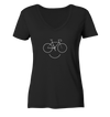 Just Smile - Fahrrad - Ladies Organic V-Neck Shirt