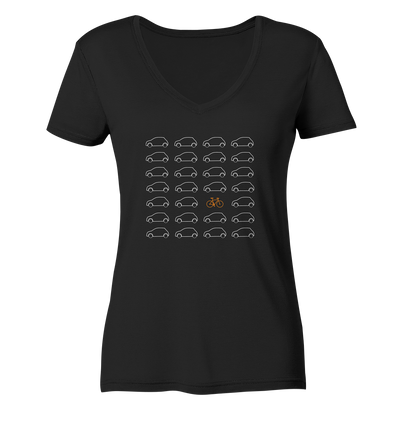 Think Different - Ladies Organic V-Neck Shirt