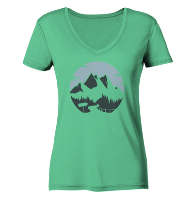 Wenn die Berge rufen - Ladies Organic V-Neck Shirt