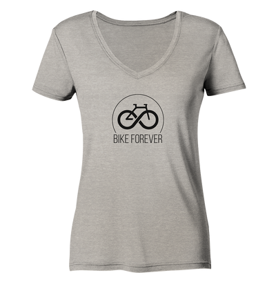 Bike Forever - Ladies Organic V-Neck Shirt