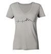 Herzschlag Rennrad - Ladies Organic V-Neck Shirt