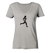 Runner Woman Pain - Ladies Organic V-Neck Shirt