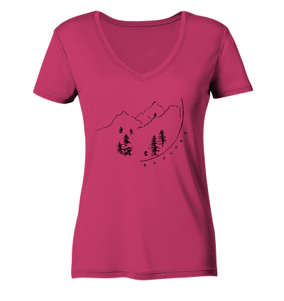 Explore - Ladies Organic V-Neck Shirt