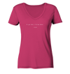 If you fall, I’ll be there. –Ground - Ladies Organic V-Neck Shirt