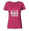 Just one More Bike I Promise! - Ladies Organic V-Neck Shirt