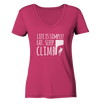 Eat. Sleep. Climb. - Ladies Organic V-Neck Shirt