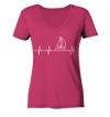 Herzschlag Segeln - Ladies Organic V-Neck Shirt