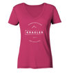 Leidenschaftlicher Kraxler - Ladies Organic V-Neck Shirt - Wunschtext