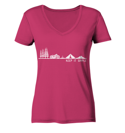 Keep it Simple - Ladies Organic V-Neck Shirt