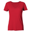 Aussicht mit meinem Pferd - Ladies Organic V-Neck Shirt - Wunschtext