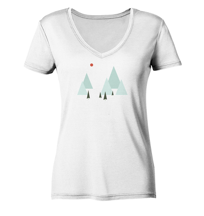 Winterlandschaft - Ladies Organic V-Neck Shirt