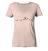 Herzschlag Mountainbike - Ladies Organic V-Neck Shirt