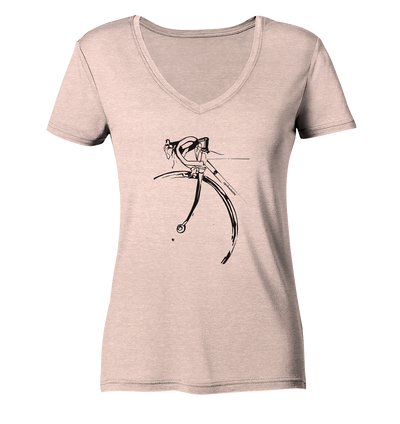 Cyclomaniac - Ladies Organic V-Neck Shirt