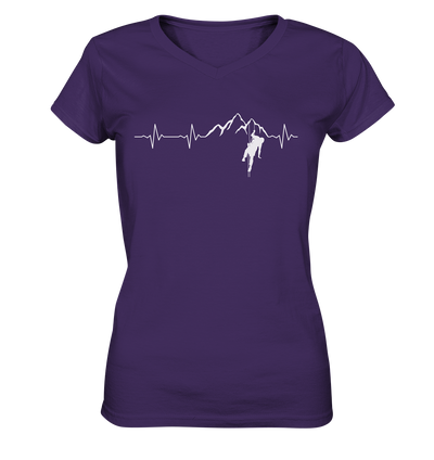 Herzschlag Klettern - Ladies V-Neck Shirt - Sale