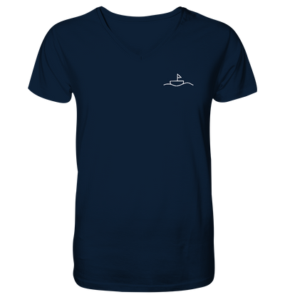 Segelboot - Mens Organic V-Neck Shirt