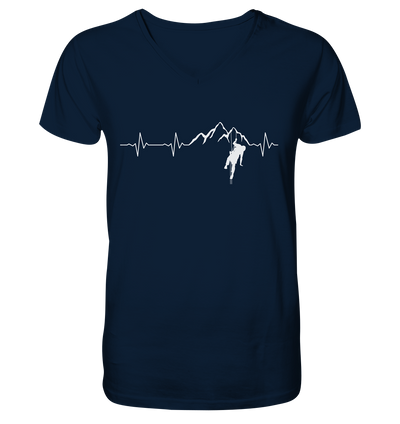 Herzschlag Klettern - Mens Organic V-Neck Shirt