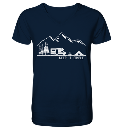 Keep it Simple - Mens Organic V-Neck Shirt