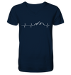 Herzschlag Berge - Mens Organic V-Neck Shirt - Wunschtext