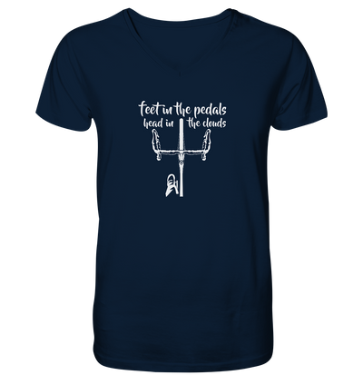 Feet in the Pedals - Mens Organic V-Neck Shirt