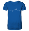 Herzschlag Skifahren - Mens Organic V-Neck Shirt