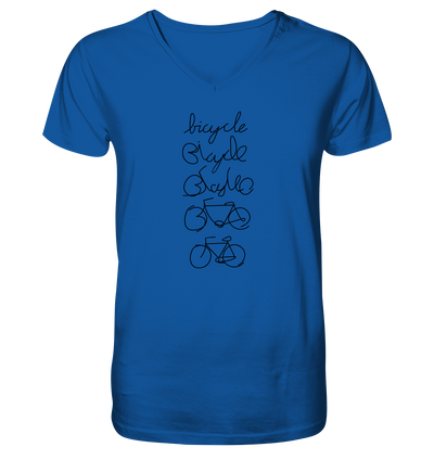Bicycle - Mens Organic V-Neck Shirt