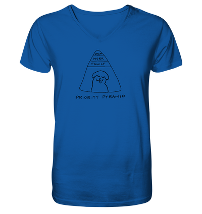 erste Priorität: Hund - Mens Organic V-Neck Shirt