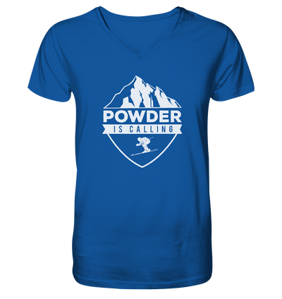 Powder is Calling - Mens Organic V-Neck Shirt